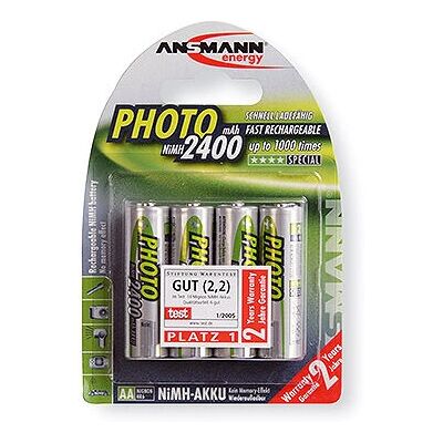 Ansmann 2400mAh NiMH AA Återladdningsbara Batteri Ansmann 2400mAh NiMH AA Återladdningsbara Batteri