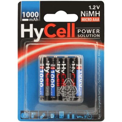 Pile rechargeable HyCell AAA NiMH - 1000mAh - Pile ménagère Pile rechargeable HyCell AAA NiMH - 1000mAh - Pile ménagère