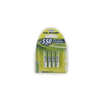 Bateria Recarregável AAA MaxE da Ansmann - 550mAh - Pack de 4 Bateria Recarregável AAA MaxE da Ansmann - 550mAh - Pack de 4