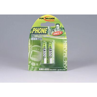 Ansmann 1300mAh wiederaufladbare NiMH Batterie - Telefon, DECT Ansmann 1300mAh wiederaufladbare NiMH Batterie - Telefon, DECT