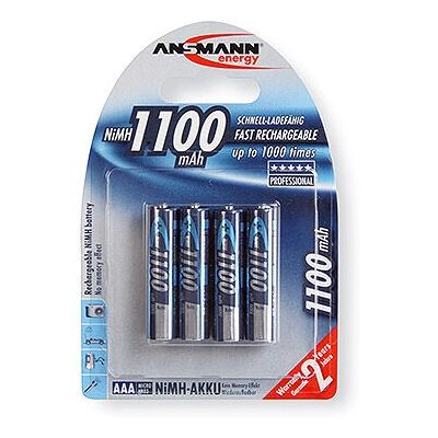 Pile rechargeable AAA Ansmann maxE HR03 - 1100mAh - Haute capacité Pile rechargeable AAA Ansmann maxE HR03 - 1100mAh - Haute capacité