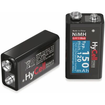 Bateria recarregável HyCell 8,4V - Bloco E NiMH Bateria recarregável HyCell 8,4V - Bloco E NiMH