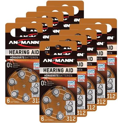 ANSMANN - 312 - Brown - Zinc Air - Hearing Aid Batteries ANSMANN - 312 - Brown - Zinc Air - Hearing Aid Batteries