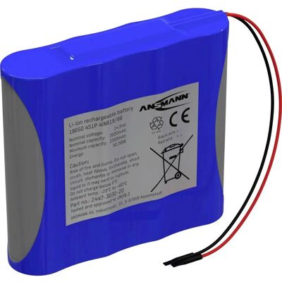 Ansmann Modelo 2447-3032-20 Pack de Baterías de Litio - 4 Celdas 14.54V 3.5Ah Ansmann Modelo 2447-3032-20 Pack de Baterías de Litio - 4 Celdas 14.54V 3.5Ah