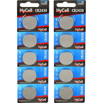 Ansmann Hycell Lithium Knopfzelle - 10er Pack CR2430 - Hochwertig & Langlebig Ansmann Hycell Lithium Knopfzelle - 10er Pack CR2430 - Hochwertig & Langlebig