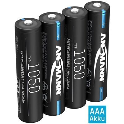 Batería recargable NiMH AAA 1050mAh ANSMANN - Vida larga Batería recargable NiMH AAA 1050mAh ANSMANN - Vida larga