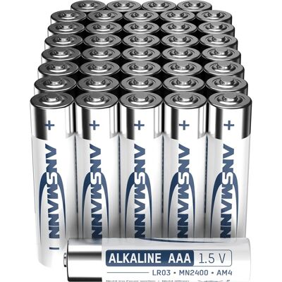 Piles Micro AAA Ansmann - Pack de 40 - Piles pour appareils Piles Micro AAA Ansmann - Pack de 40 - Piles pour appareils