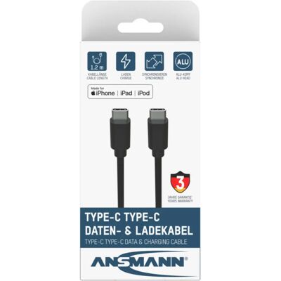 Kabel USB Ansmann 1700-0121 - 0,12m - Czarny - Dane i Ładowanie Kabel USB Ansmann 1700-0121 - 0,12m - Czarny - Dane i Ładowanie