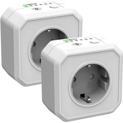 Pratica di alimentazione Ansmann - Timer, Risparmio Energetico, 2 Prese Pratica di alimentazione Ansmann - Timer, Risparmio Energetico, 2 Prese