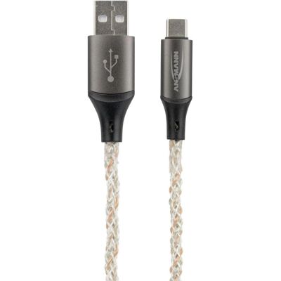 Kabel USB Ansmann - 1m Wielokolorowy USB A USB C Kabel USB Ansmann - 1m Wielokolorowy USB A USB C