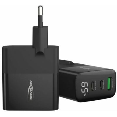 Ansmann HC365PD USB-Ladegerät - 65 W, 3 USB-Ports, LED-Display Ansmann HC365PD USB-Ladegerät - 65 W, 3 USB-Ports, LED-Display