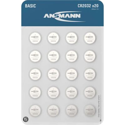 Ansmann CR 2032 Lithium Knopfzelle - 20 Stück Ansmann CR 2032 Lithium Knopfzelle - 20 Stück