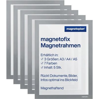 Magnetoplan Magnetofix Keret A3 Szürke 5 Db - Termék Típus Magnetoplan Magnetofix Keret A3 Szürke 5 Db - Termék Típus