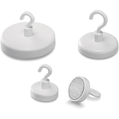 Magnetoplan 52625 Wit Magnetisch Haak - Opslaghaak voor Wand & Plafond Magnetoplan 52625 Wit Magnetisch Haak - Opslaghaak voor Wand & Plafond