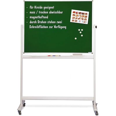 Magnetoplan Mobiles Whiteboard - Beidseitig, 360° Drehung, Aluminiumrahmen Magnetoplan Mobiles Whiteboard - Beidseitig, 360° Drehung, Aluminiumrahmen