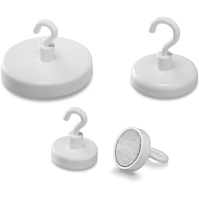 Crochets magnétiques Magnetoplan - 10 pièces, Ø 36 mm Blanc - Publicité Crochets magnétiques Magnetoplan - 10 pièces, Ø 36 mm Blanc - Publicité
