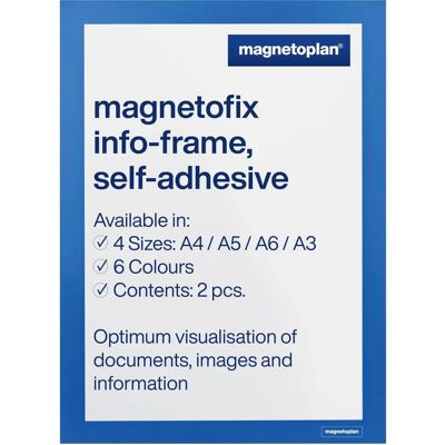 Cornice magnetica Magnetofix adesiva A4 blu - 2 pezzi Cornice magnetica Magnetofix adesiva A4 blu - 2 pezzi