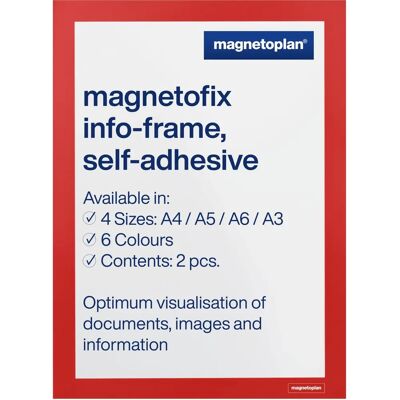 Magnetoplan Önklebent mágneskeret A4 - Piros Magnetoplan Önklebent mágneskeret A4 - Piros
