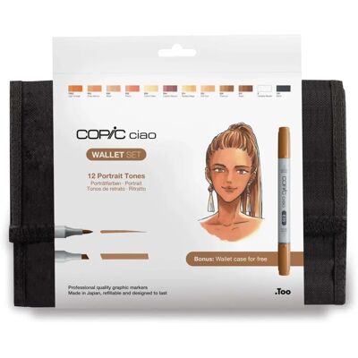 Copic Flesh Tones Marker Set - Alcohol-based markers - 12 colors Copic Flesh Tones Marker Set - Alcohol-based markers - 12 colors