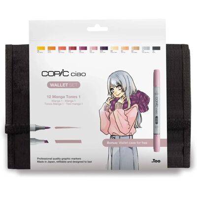 Copic Ciao Marker 12-del Set Manga - Alkoholbasierter Marker - Marker-Set Copic Ciao Marker 12-del Set Manga - Alkoholbasierter Marker - Marker-Set