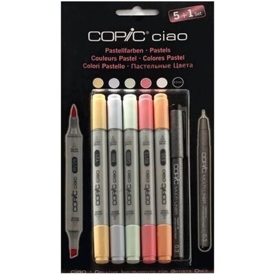 Set de Marqueurs Pastel Copic Ciao 5+1 - Publicité Set de Marqueurs Pastel Copic Ciao 5+1 - Publicité
