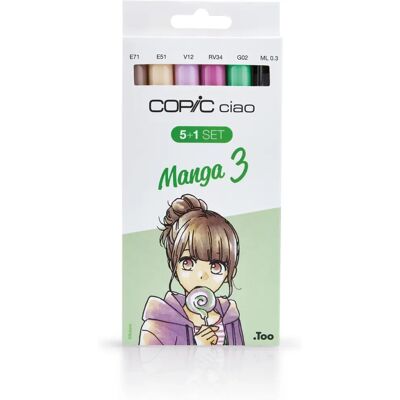 Copic Ciao 5+1 Manga Markers - Multi-Color Set Copic Ciao 5+1 Manga Markers - Multi-Color Set