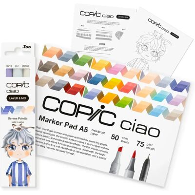 COPIC Ciao Serene Palette Starter Layoutmarker-Set - Fournitures d'art COPIC Ciao Serene Palette Starter Layoutmarker-Set - Fournitures d'art
