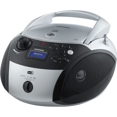 Grundig GPR1130 Przenośny DAB+ Boombox z Bluetooth - Czarny/Srebrny Grundig GPR1130 Przenośny DAB+ Boombox z Bluetooth - Czarny/Srebrny