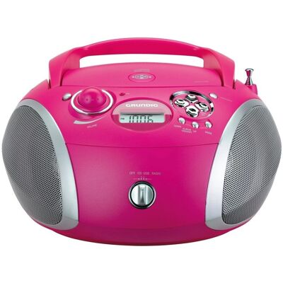 Rádio Grundig Rosa Prata - Reprodutor de CD portátil MP3/WMA Rádio Grundig Rosa Prata - Reprodutor de CD portátil MP3/WMA