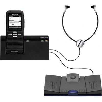 Grundig Digta 7 Stand-Alone Kit - 25H, MP3, WAV, DSS - Digitales Diktiergerät Grundig Digta 7 Stand-Alone Kit - 25H, MP3, WAV, DSS - Digitales Diktiergerät