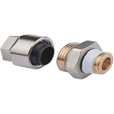 Raccord tubulaire Flamco Plus - Laiton nickelé 1/2" - Chauffage - Publicité Raccord tubulaire Flamco Plus - Laiton nickelé 1/2" - Chauffage - Publicité