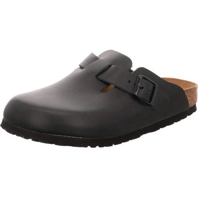Birkenstock Boston Φυσικό Δέρμα - Στενό μαύρο Birkenstock Boston Φυσικό Δέρμα - Στενό μαύρο