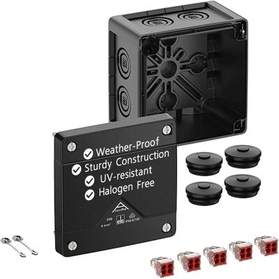 SPELSBERG 040-4²/sw Schwarze Abzweigdose - Elektroanschlusskasten SPELSBERG 040-4²/sw Schwarze Abzweigdose - Elektroanschlusskasten
