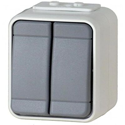 Elso 441509 - Grau Serienschalter - IP44 - 10A - Aufputz Elso 441509 - Grau Serienschalter - IP44 - 10A - Aufputz