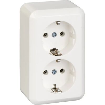 Schneider Electric 395404 Steckdose - 2-fach, Weiß, 16A Schneider Electric 395404 Steckdose - 2-fach, Weiß, 16A