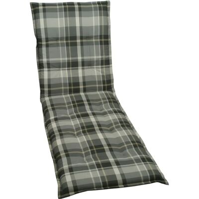 GO-DE Gartenliegeauflage - 190x60 cm, Grau, Kariert GO-DE Gartenliegeauflage - 190x60 cm, Grau, Kariert