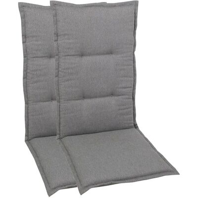GO-DE Tuinstoelkussens Set van 2 - 50x108 cm, Lichtgrijs GO-DE Tuinstoelkussens Set van 2 - 50x108 cm, Lichtgrijs