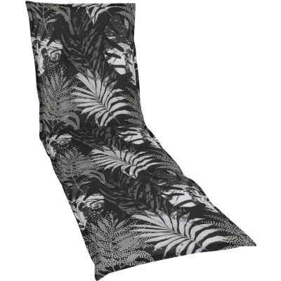 GO-DE Gartenliege Polster - 60x190x48 cm - Schwarz - Gartenliege GO-DE Gartenliege Polster - 60x190x48 cm - Schwarz - Gartenliege