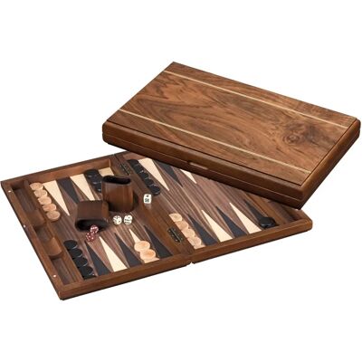 Philos 1125 - Walnuss-Backgammon mit Magnetverschluss Philos 1125 - Walnuss-Backgammon mit Magnetverschluss