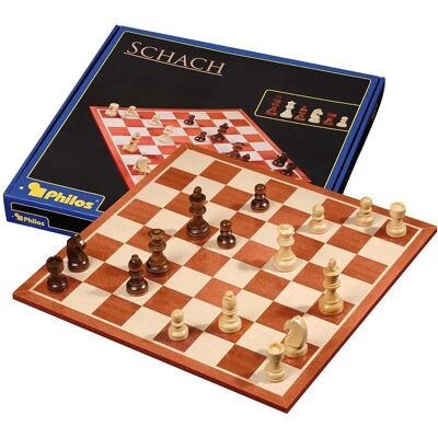 Philos Schaken Set - Bruin - 40x40cm - Strategisch Spel Philos Schaken Set - Bruin - 40x40cm - Strategisch Spel