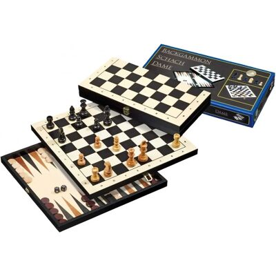 Philos Reisschaak Dammen Backgammon Set - Schaken Philos Reisschaak Dammen Backgammon Set - Schaken