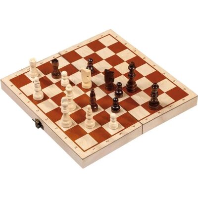 Philos Houten Schaken Set - Veld 30mm, Opvouwbaar, Meerkleurig Philos Houten Schaken Set - Veld 30mm, Opvouwbaar, Meerkleurig