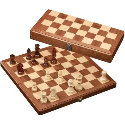 Philos Walnoot Schaken - Groot Veld 42mm - Koningshoogte 80mm Philos Walnoot Schaken - Groot Veld 42mm - Koningshoogte 80mm