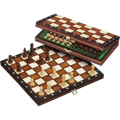 Philos Reiseschach Set - Magnetisch, Gewichtet, Holz Philos Reiseschach Set - Magnetisch, Gewichtet, Holz