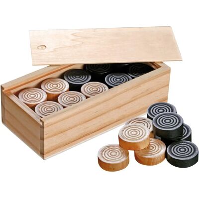 Philos houten speelstukken voor dames & molen - 30mm - 2x20 Philos houten speelstukken voor dames & molen - 30mm - 2x20
