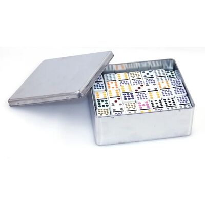 Philos 3629 - Domino Doppel 15 - in blikdoos Philos 3629 - Domino Doppel 15 - in blikdoos