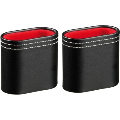 Philos Backgammon Set met Kunstleder Dobbelbekers - 2 stuks Philos Backgammon Set met Kunstleder Dobbelbekers - 2 stuks