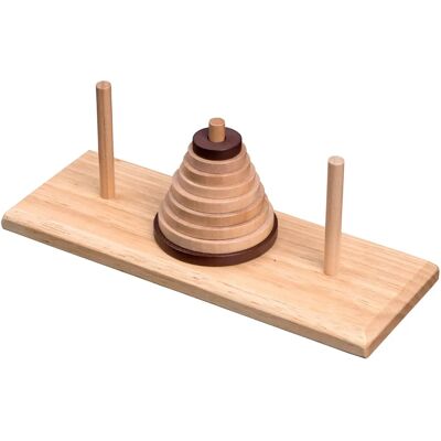 Takumiya Philos Toren van Hanoi 9 Niveaus Houten Puzzel - Brain Teaser Spel Takumiya Philos Toren van Hanoi 9 Niveaus Houten Puzzel - Brain Teaser Spel