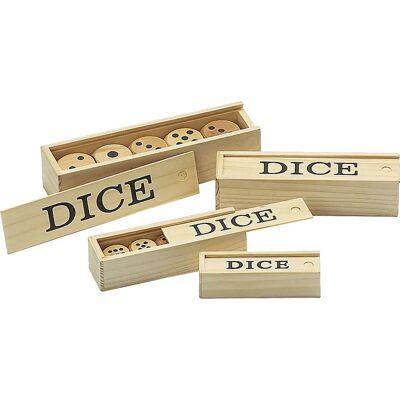Philos 20mm Houten Dobbelstenen Set van 5 - Dobbelstenen Philos 20mm Houten Dobbelstenen Set van 5 - Dobbelstenen