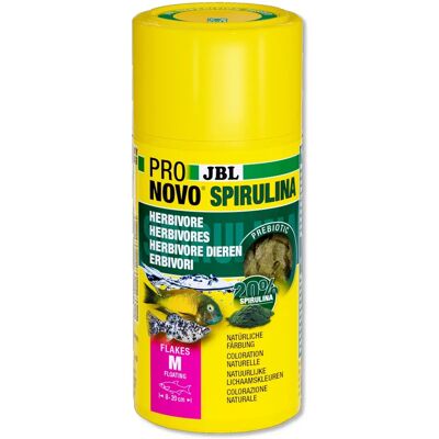 JBL ProNovo Spirulina Flakes M - Visvoer - 20% Spirulina - Ondersteunt kleur JBL ProNovo Spirulina Flakes M - Visvoer - 20% Spirulina - Ondersteunt kleur